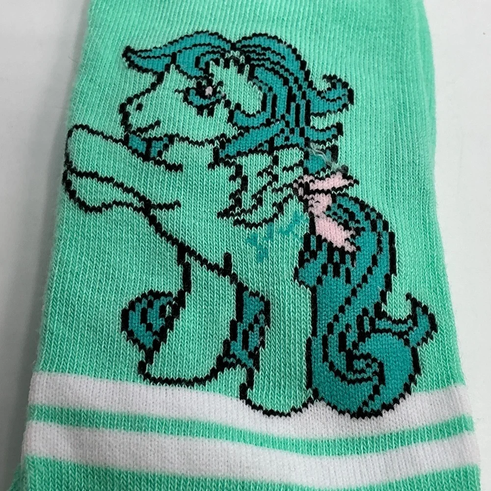My Little Pony Socks Lot  2 pair Womens’s Size 6.5-12 Pink Teal MLP Fan Striped